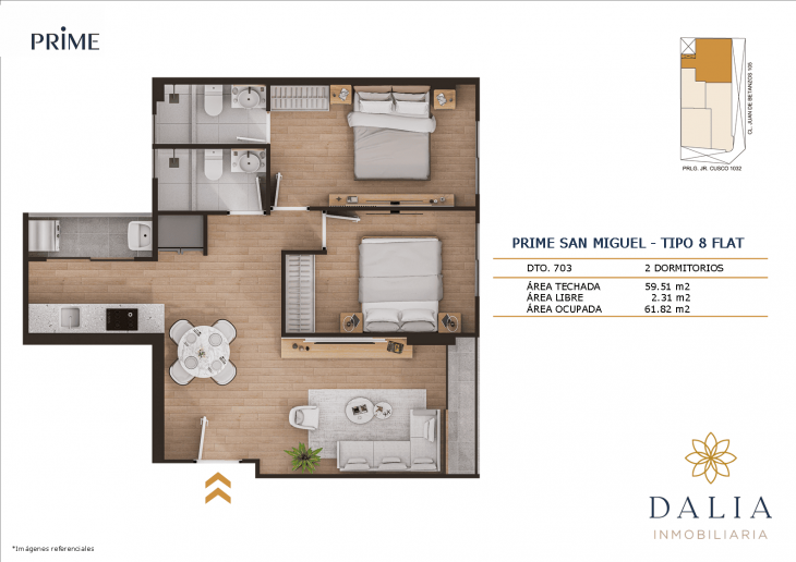Plano del modelo 8 del proyecto PRIME en San Miguel