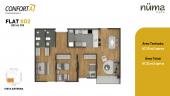 Plano del modelo TIPO 2 del proyecto Numa en Santiago De Surco