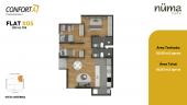 Plano del modelo TIPO 5 del proyecto Numa en Santiago De Surco