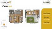 Plano del modelo DUPLEX 802 del proyecto Numa en Santiago De Surco
