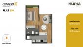 Plano del modelo FLAT 104 del proyecto Numa en Santiago De Surco