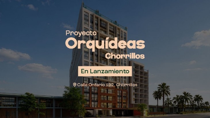 Fachada principal del proyecto Orquídeas en Chorrillos