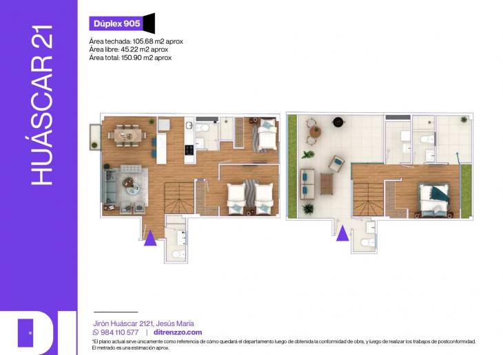 Plano del modelo X05 del proyecto Huáscar 21 en Jesus Maria