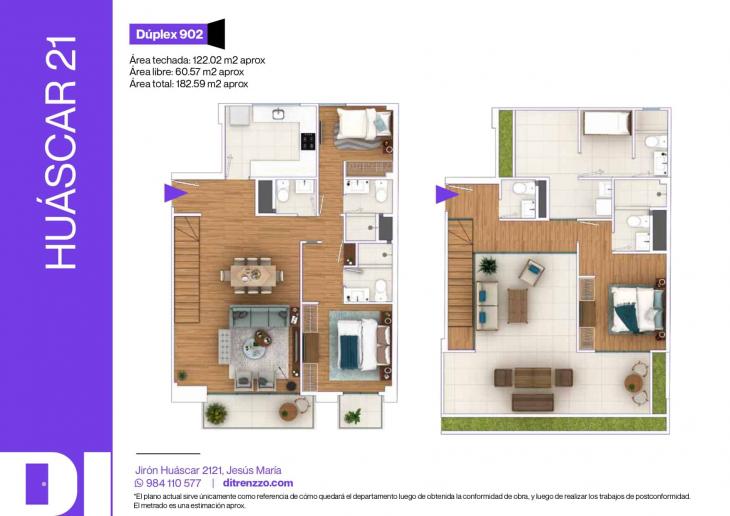 Plano del modelo X02 del proyecto Huáscar 21 en Jesus Maria