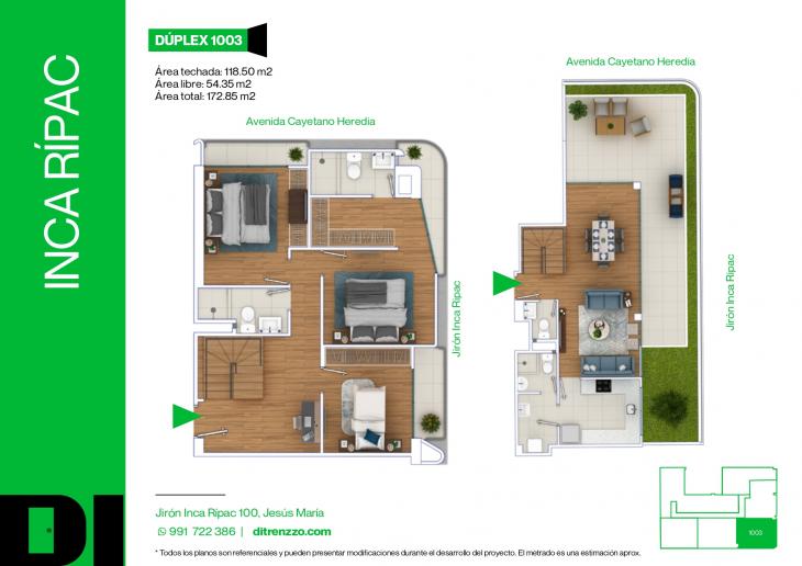 Plano del modelo P10-3 del proyecto INCA RÍPAC en Jesus Maria