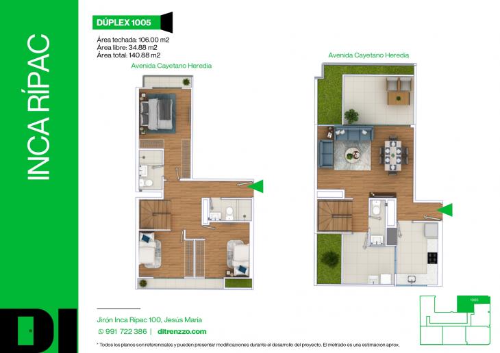 Plano del modelo P10-5 del proyecto INCA RÍPAC en Jesus Maria