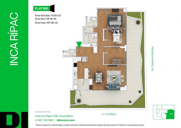 Plano del modelo SS1 del proyecto INCA RÍPAC en Jesus Maria