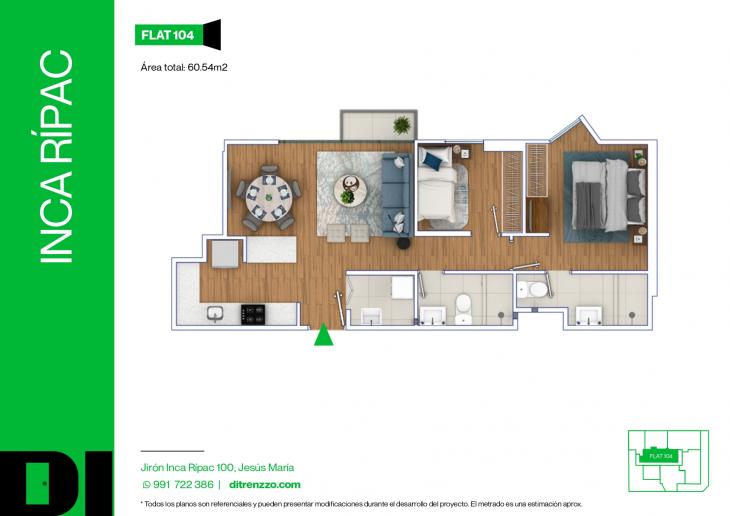 Plano del modelo P1-4 del proyecto INCA RÍPAC en Jesus Maria