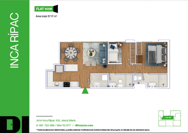 Plano del modelo P10-6 del proyecto INCA RÍPAC en Jesus Maria
