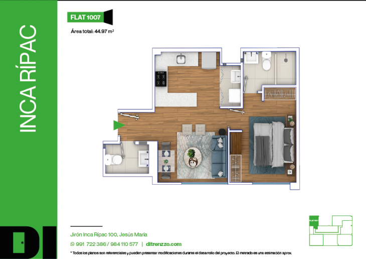 Plano del modelo P10-7 del proyecto INCA RÍPAC en Jesus Maria