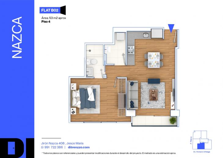 Plano del modelo B02 del proyecto NAZCA en Jesus Maria