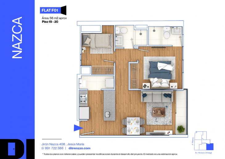 Plano del modelo F01 del proyecto NAZCA en Jesus Maria