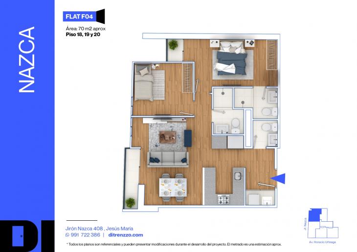 Plano del modelo F04 del proyecto NAZCA en Jesus Maria