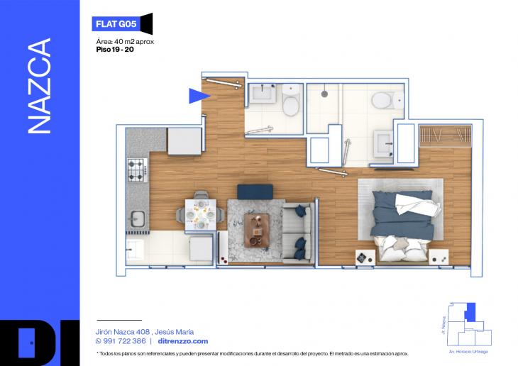 Plano del modelo G05 del proyecto NAZCA en Jesus Maria