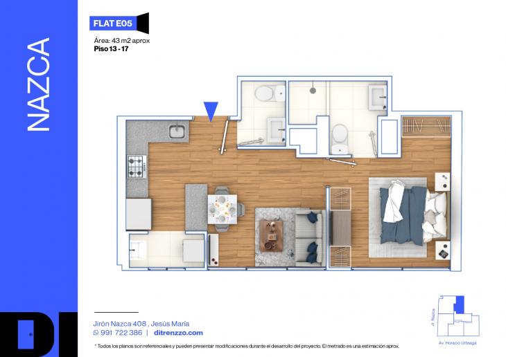 Plano del modelo E05 del proyecto NAZCA en Jesus Maria