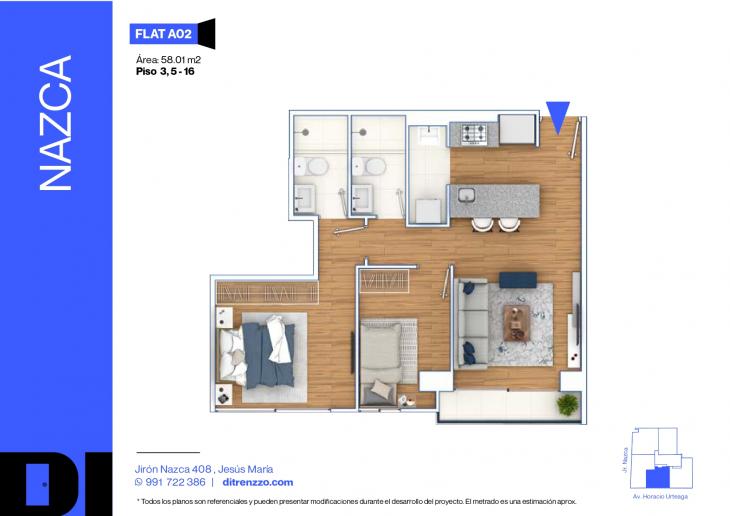 Plano del modelo A02 del proyecto NAZCA en Jesus Maria