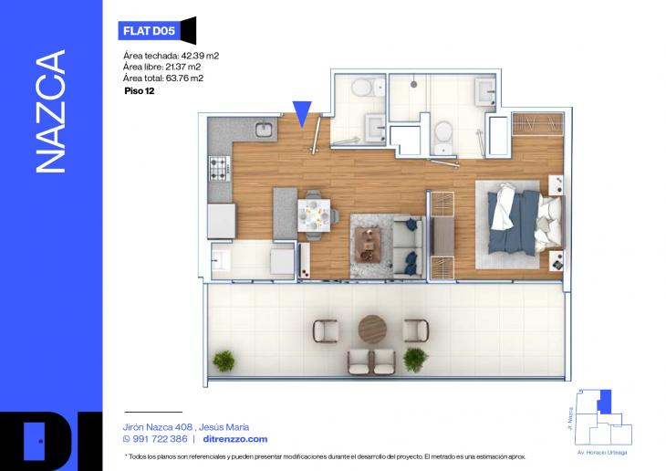 Plano del modelo D05 del proyecto NAZCA en Jesus Maria