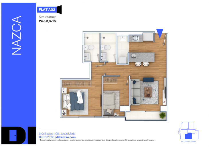 Plano del modelo A02 del proyecto NAZCA en Jesus Maria