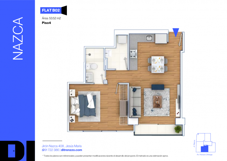 Plano del modelo B02 del proyecto NAZCA en Jesus Maria