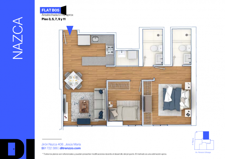 Plano del modelo B05 del proyecto NAZCA en Jesus Maria