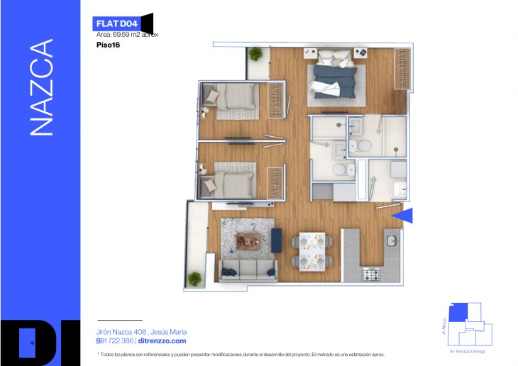 Plano del modelo D04 del proyecto NAZCA en Jesus Maria