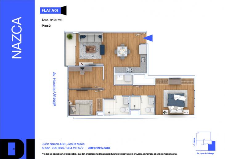 Plano del modelo A01 del proyecto NAZCA en Jesus Maria