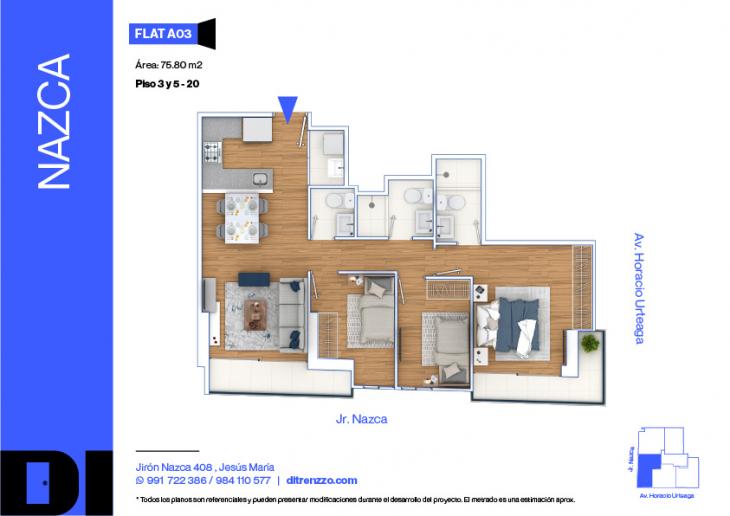 Plano del modelo A03 del proyecto NAZCA en Jesus Maria
