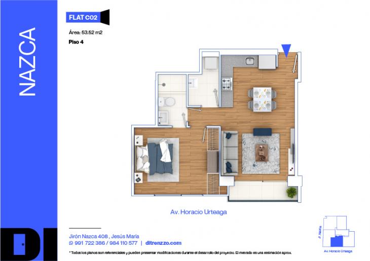 Plano del modelo C02 del proyecto NAZCA en Jesus Maria
