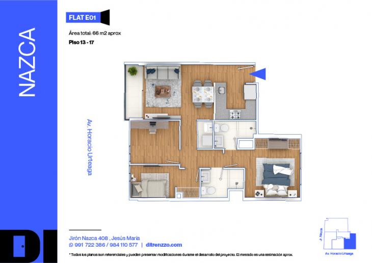 Plano del modelo D01 del proyecto NAZCA en Jesus Maria