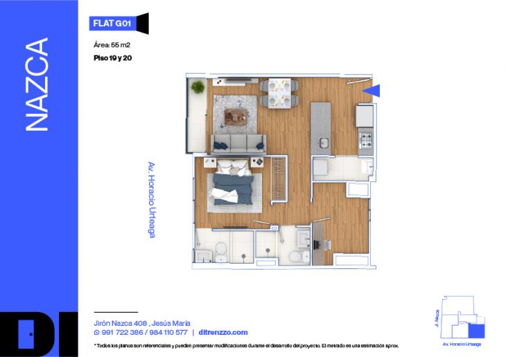 Plano del modelo F01 del proyecto NAZCA en Jesus Maria