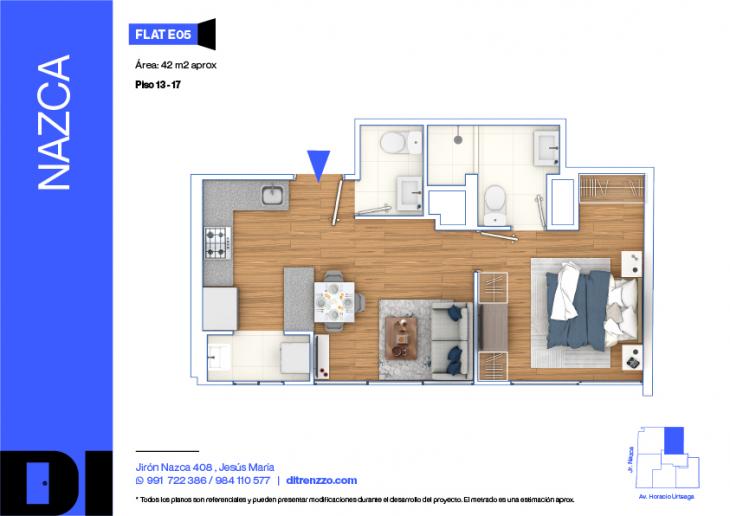 Plano del modelo E05 del proyecto NAZCA en Jesus Maria