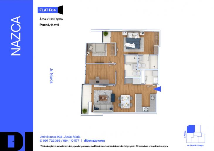 Plano del modelo F04 del proyecto NAZCA en Jesus Maria