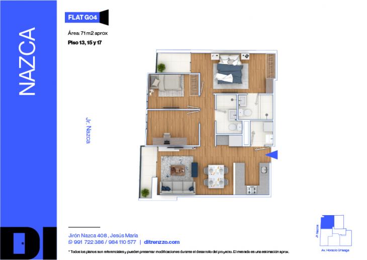 Plano del modelo G04 del proyecto NAZCA en Jesus Maria