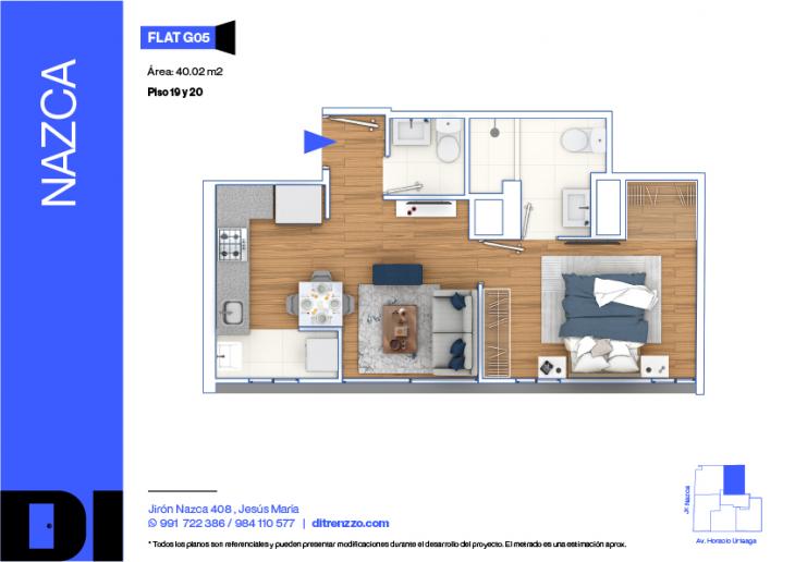 Plano del modelo G05 del proyecto NAZCA en Jesus Maria