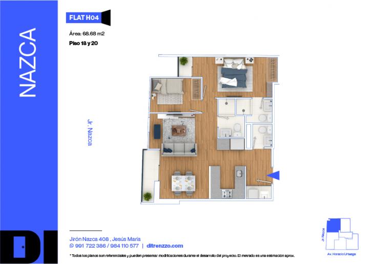 Plano del modelo H04 del proyecto NAZCA en Jesus Maria