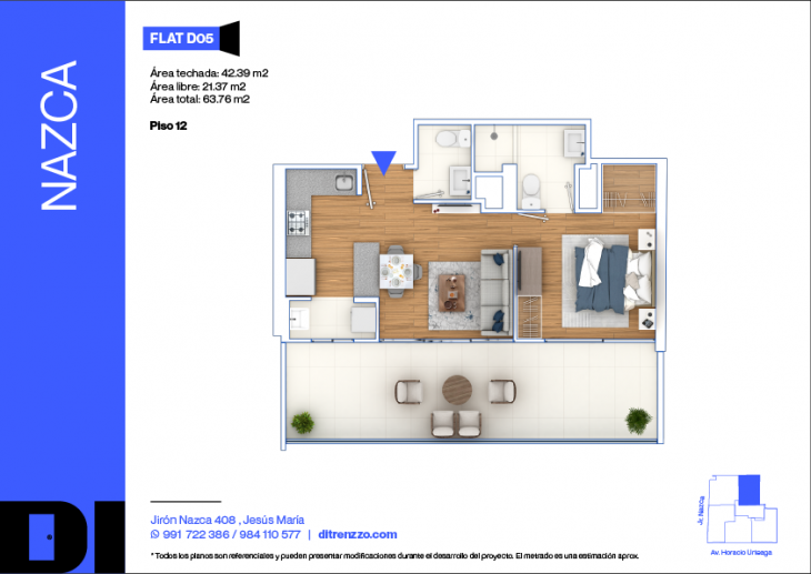 Plano del modelo D05 del proyecto NAZCA en Jesus Maria