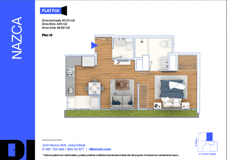 Plano del modelo F05 del proyecto NAZCA en Jesus Maria