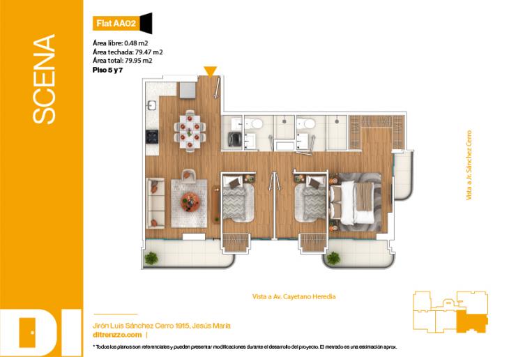 Plano del modelo AA02 del proyecto SCENA en Jesus Maria