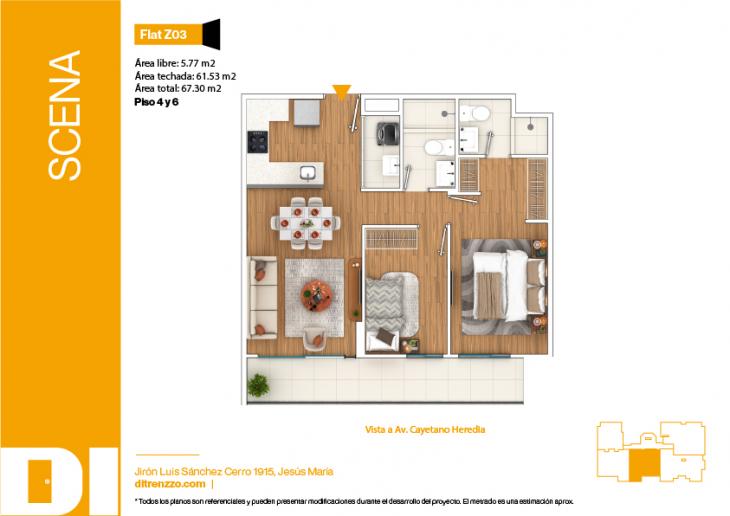 Plano del modelo Z03 del proyecto SCENA en Jesus Maria