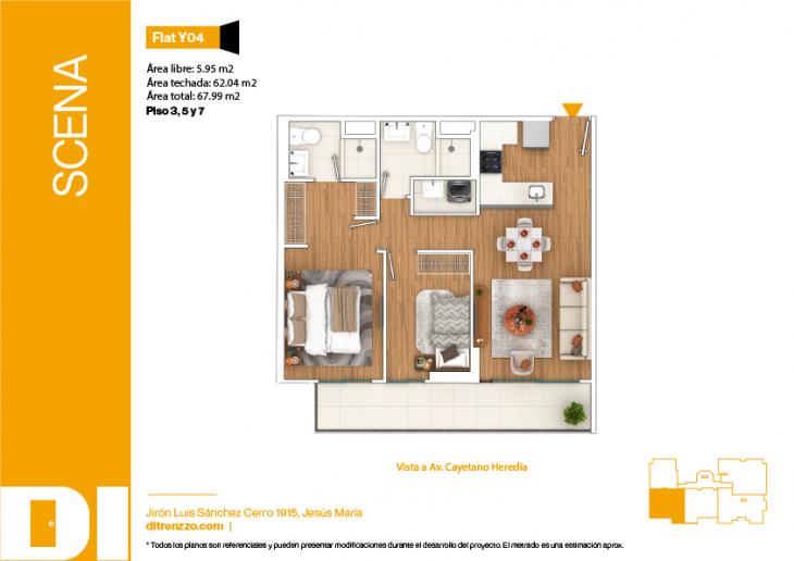 Plano del modelo Y04 del proyecto SCENA en Jesus Maria