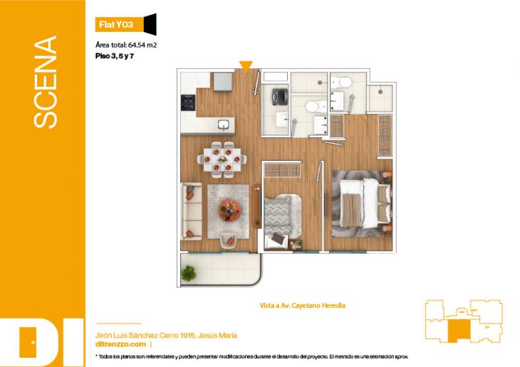 Plano del modelo Y03 del proyecto SCENA en Jesus Maria