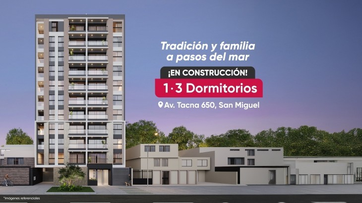 Fachada principal del proyecto Magna en San Miguel