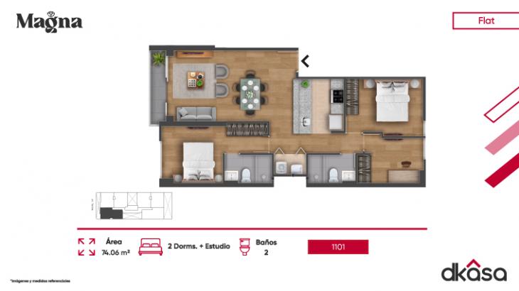 Plano del modelo X01 del proyecto Magna en San Miguel