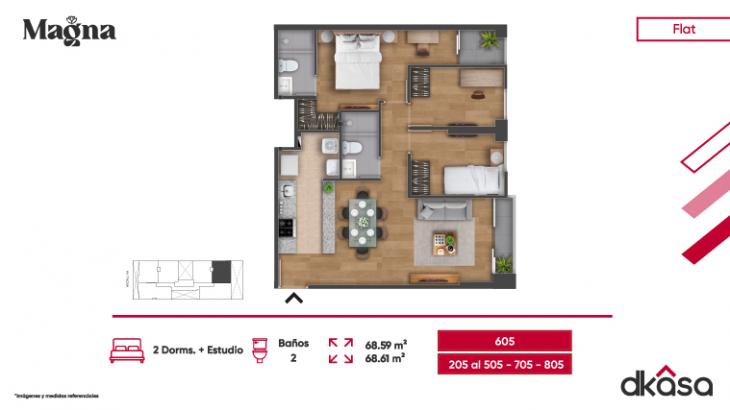 Plano del modelo X05 del proyecto Magna en San Miguel
