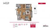 Plano del modelo 5 del proyecto Lucca en San Miguel