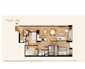 Plano del modelo FLAT-03 del proyecto Barrenechea (1035) en San Borja