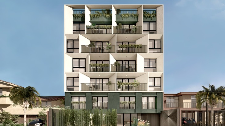 Fachada principal del proyecto Lumière en San Borja