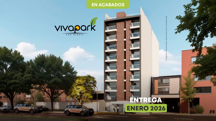 Fachada principal del proyecto Vivapark en San Miguel