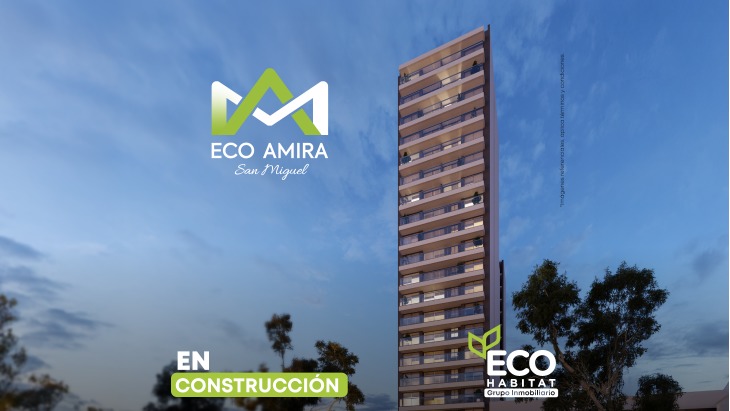 Fachada principal del proyecto ECO AMIRA en San Miguel