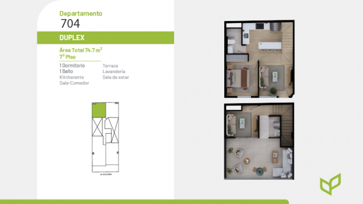 Plano del modelo 704 del proyecto Dibós 728 en Magdalena Del Mar